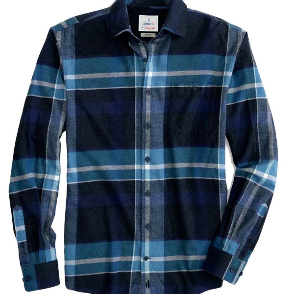 NWT Johnnie O Men's Afton Hangin Out Button Up Flannel Shirt XL